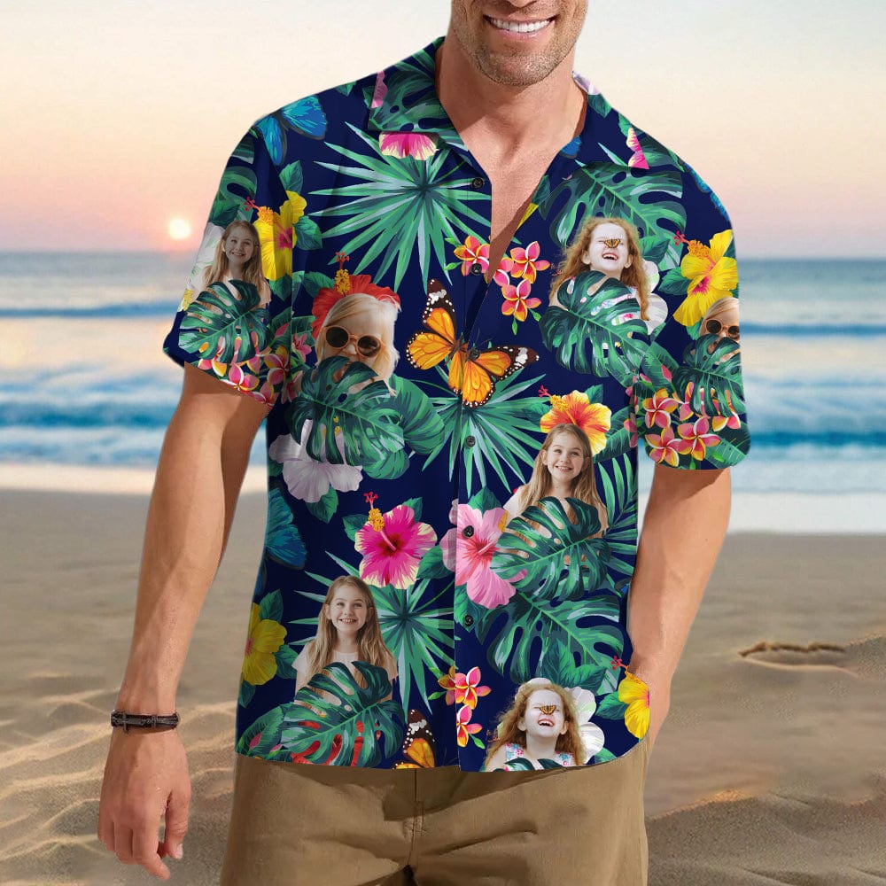 Custom Human Face Photo With Tropical Hawaii Shirt N304 890659
