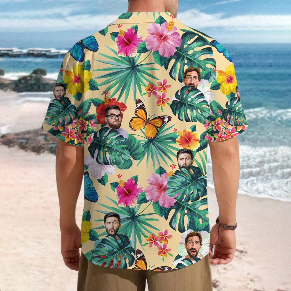Custom Human Face Photo With Tropical Hawaii Shirt N304 890659