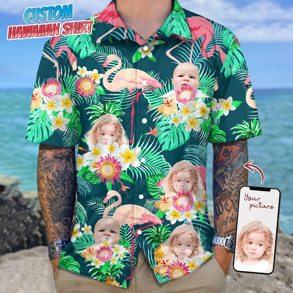 Custom Human Photo Aloha Hawaii Shirt K228 890250