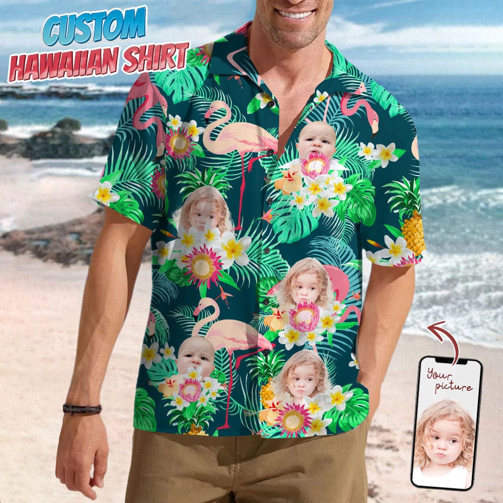 Custom Human Photo Aloha Hawaii Shirt K228 890250