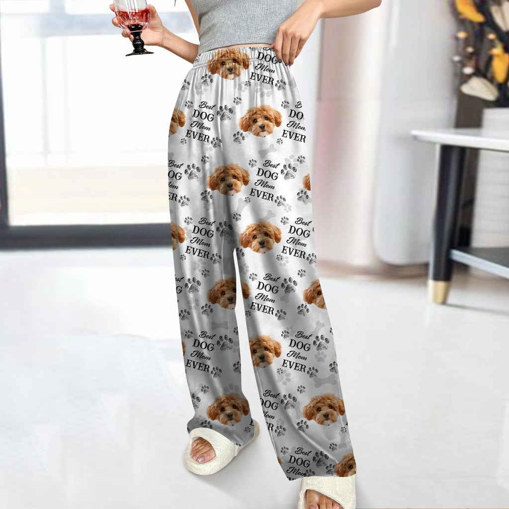 Custom Pet Photo Best Dog Dad Mom Ever, Best Fur Dad Mom Ever Pajamas - Dog Owners Gifts HA75 895036