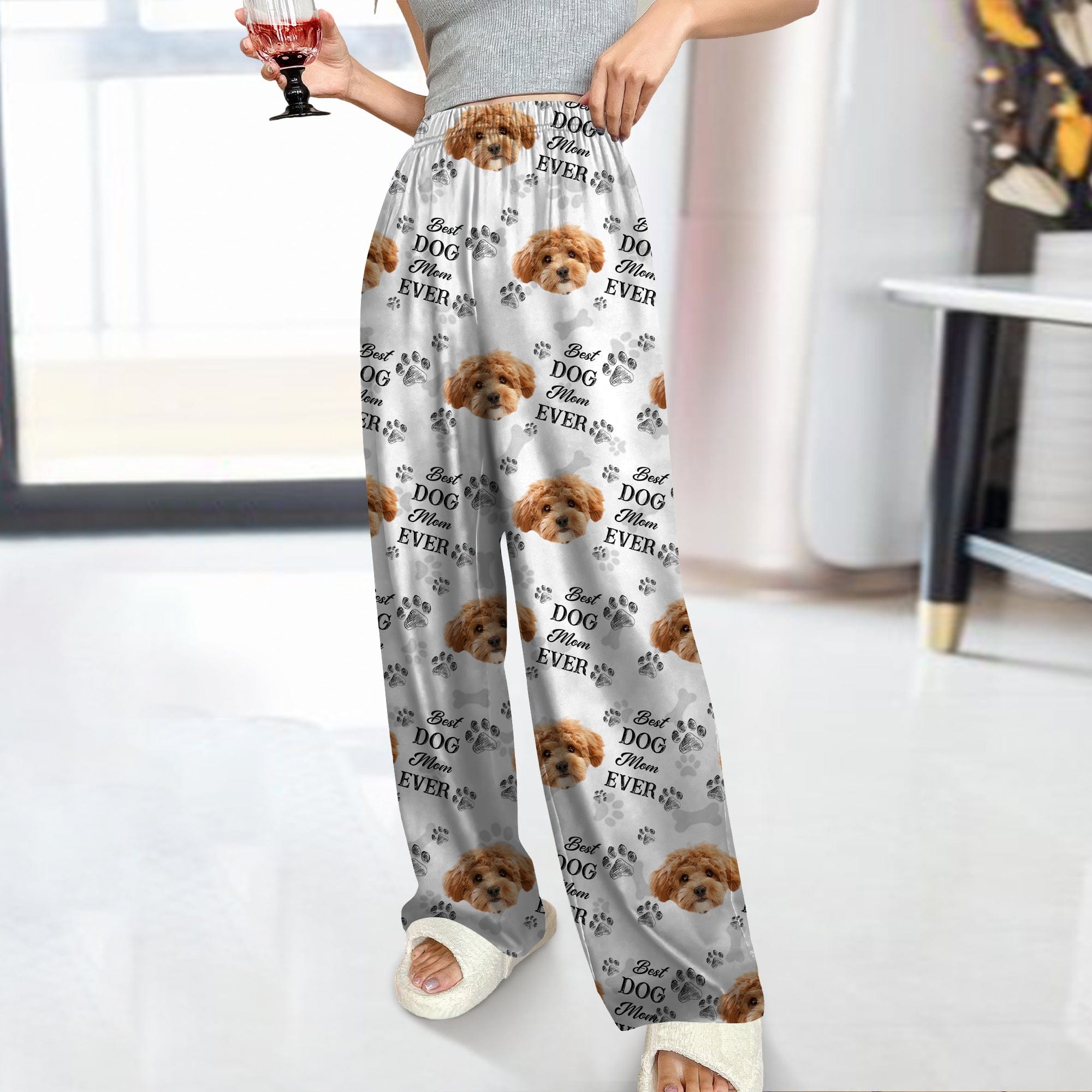 Custom Pet Photo Best Dog Dad Mom Ever, Best Fur Dad Mom Ever Pajamas - Dog Owners Gifts HA75 895036