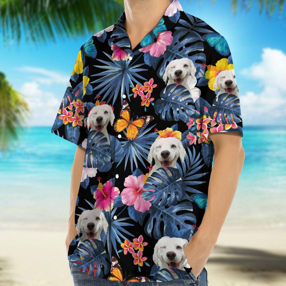 Custom Pet Photo With Tropical Hawaii Shirt N304 890517