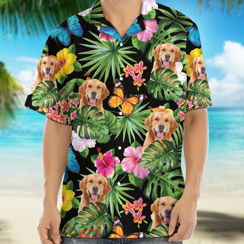 Custom Pet Photo With Tropical Hawaii Shirt N304 890517