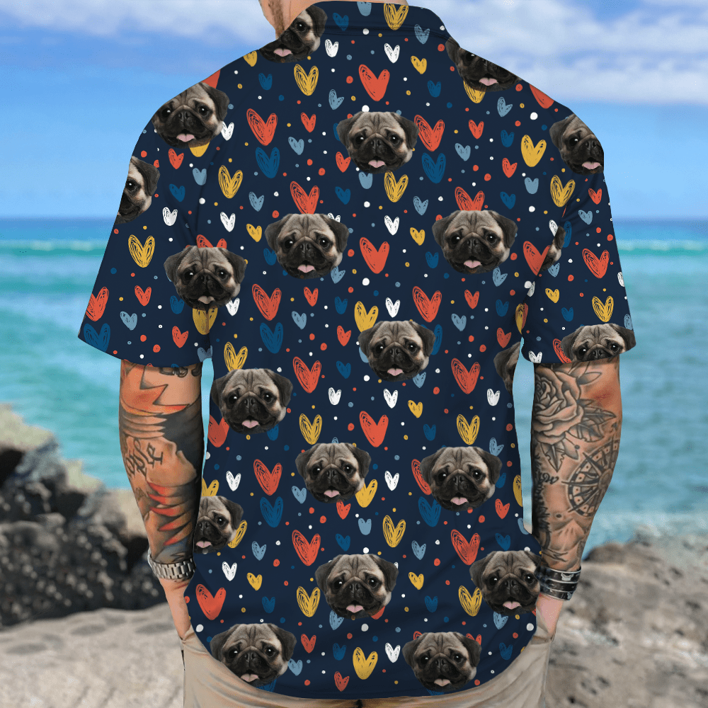 Custom Pet Portrait Hawaii Shirt Personalized Family Face Gifts Valentines Gift HA75 895054
