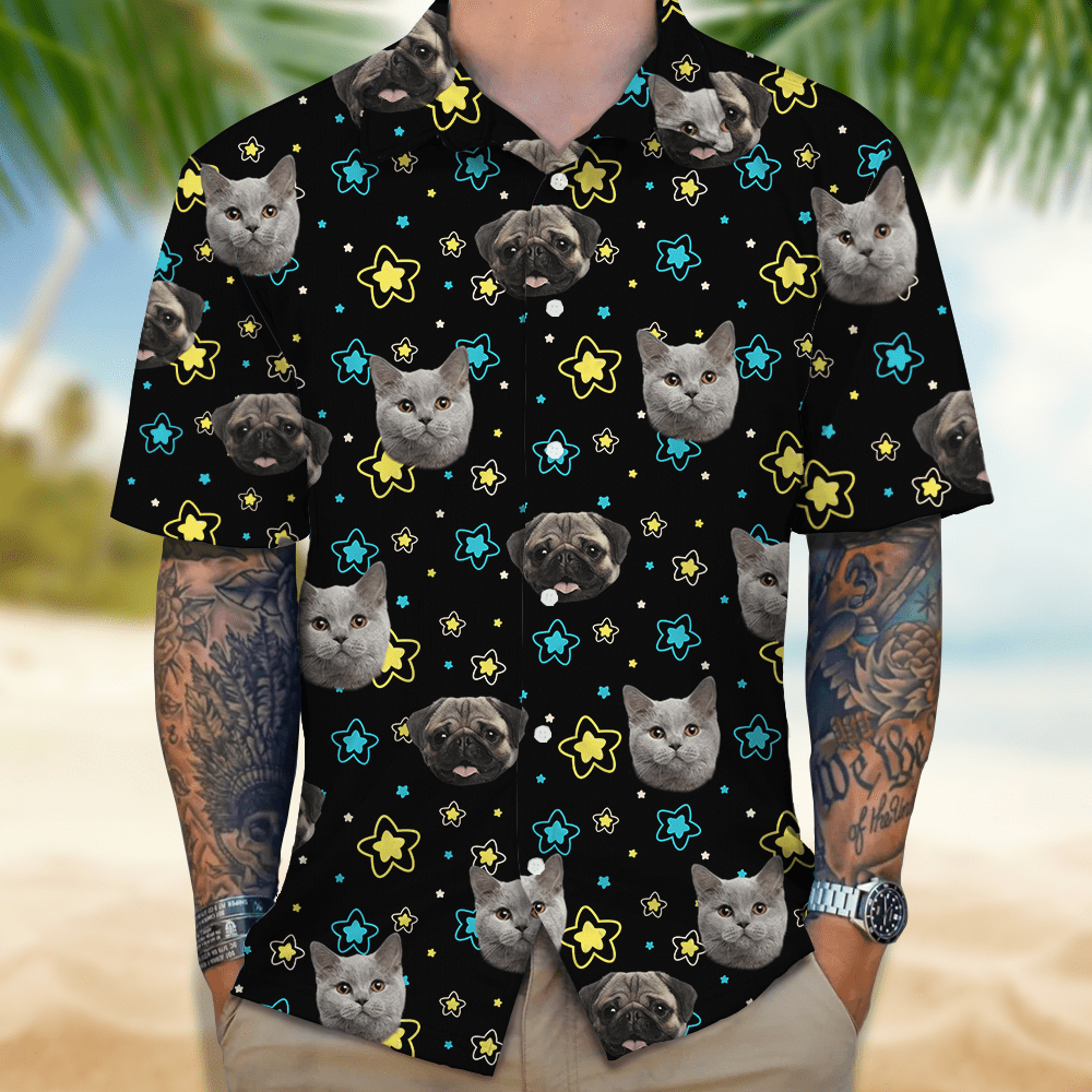 Custom Pet Portrait Hawaii Shirt Personalized Family Face Gifts Valentines Gift HA75 895054