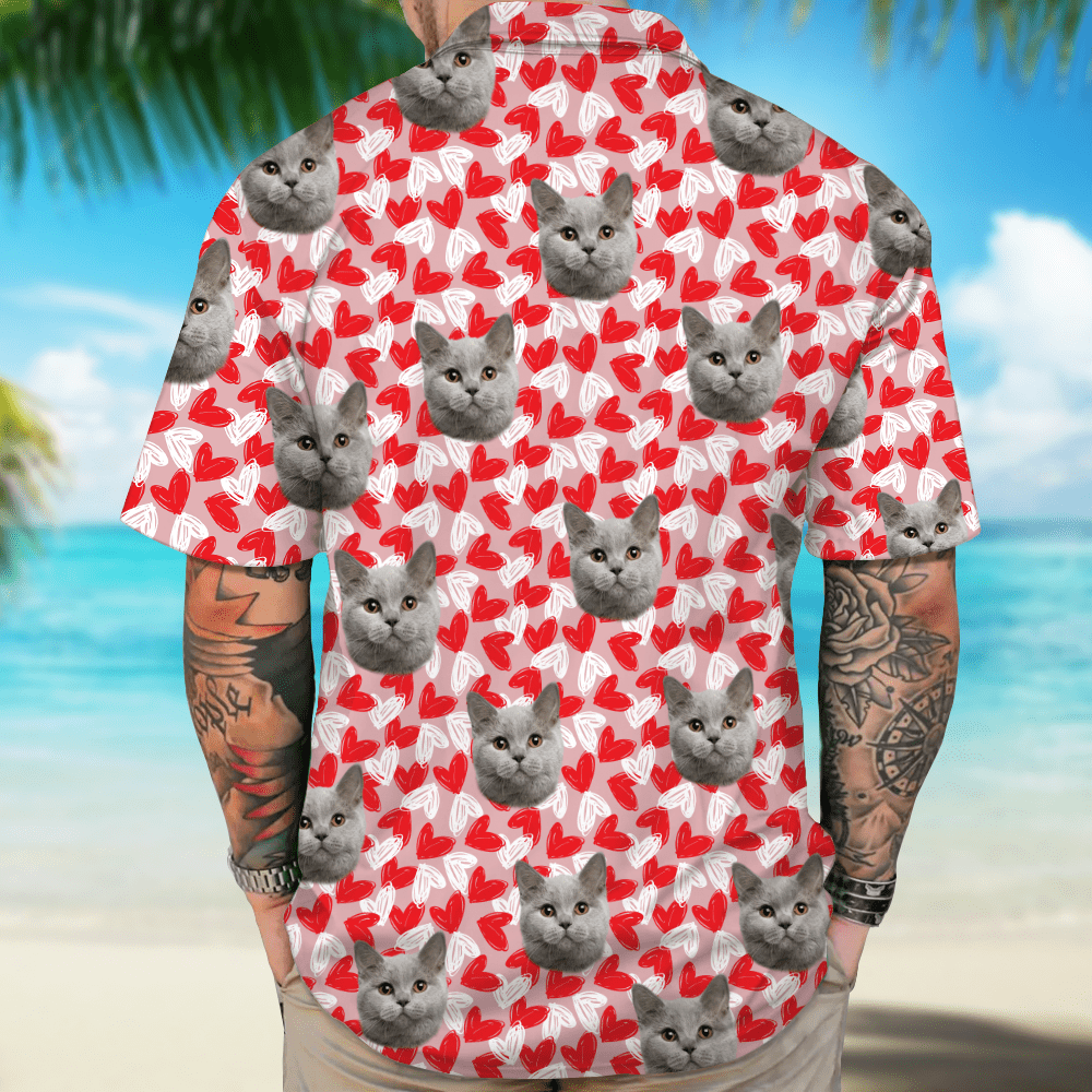 Custom Pet Portrait Hawaii Shirt Personalized Family Face Gifts Valentines Gift HA75 895054
