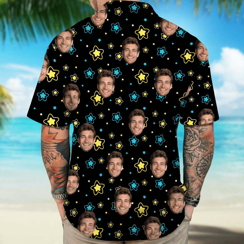 Custom Pet Portrait Hawaii Shirt Personalized Family Face Gifts Valentines Gift HA75 895054