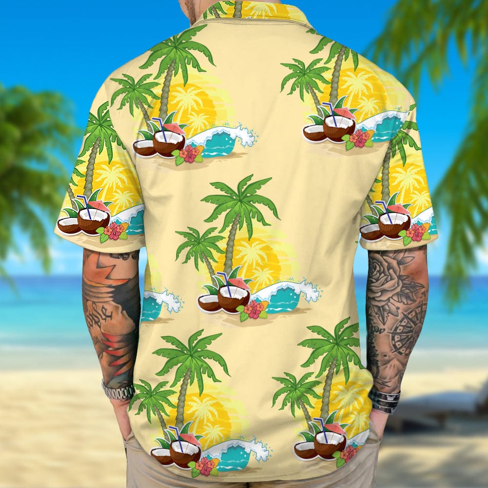 Custom Photo And Name Coconut Tree Dog Hawaiian Shirt TH10 891181