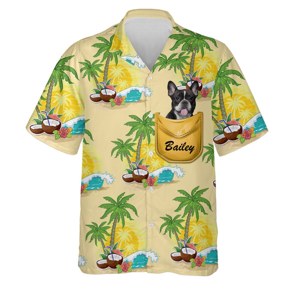 Custom Photo And Name Coconut Tree Dog Hawaiian Shirt TH10 891181