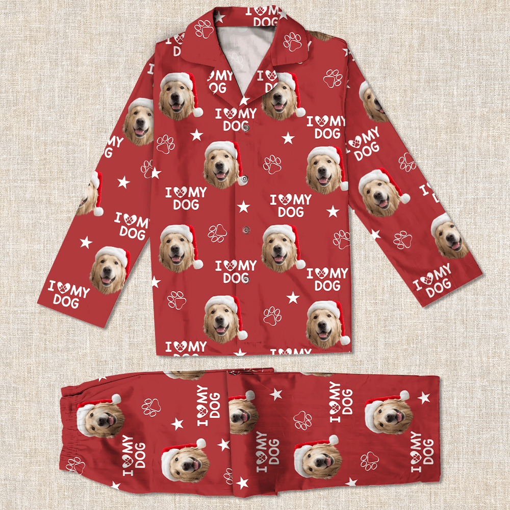 Custom Photo and Name I Love My Dog Pajamas N369 891787