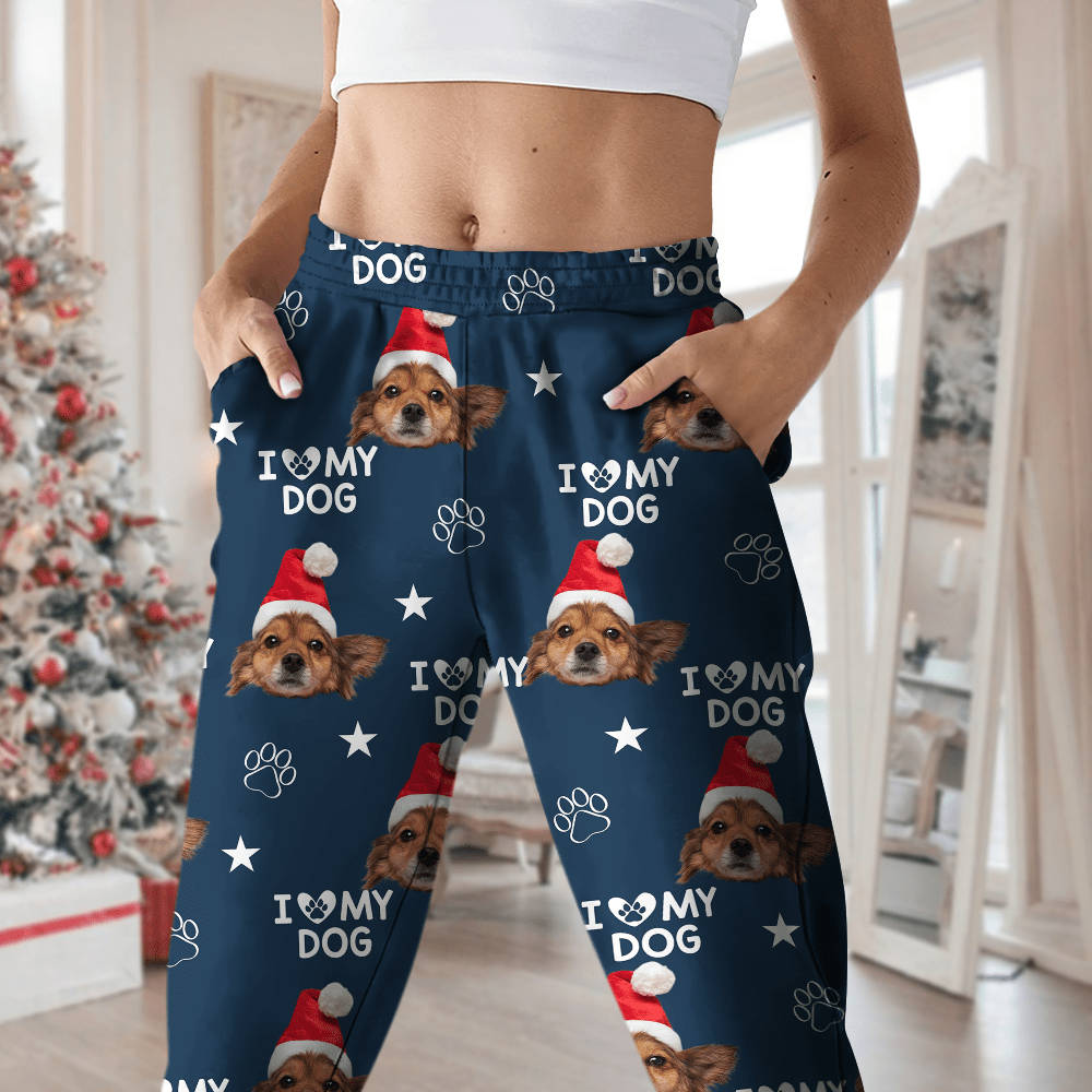 Custom Photo and Name I Love My Dog Pajamas N369 891787