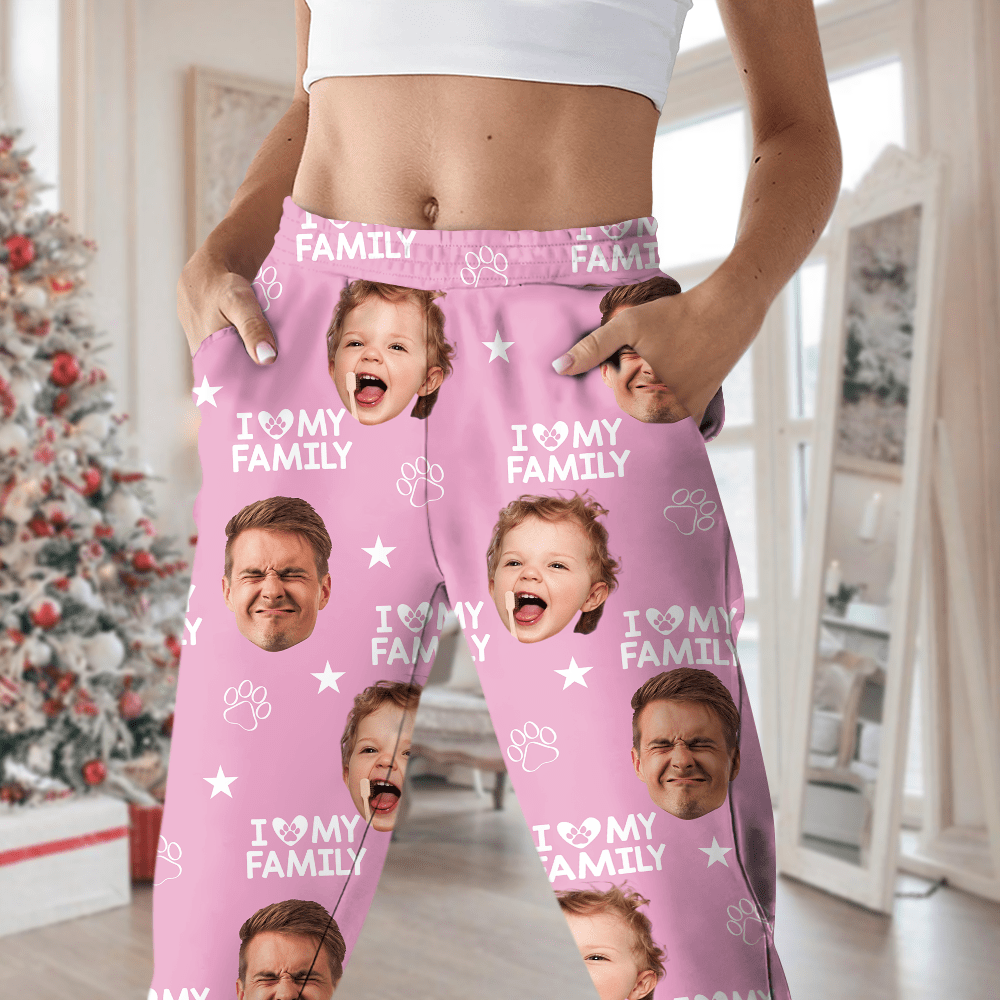 Custom Photo and Name I Love My Family Pajamas TL39 892125