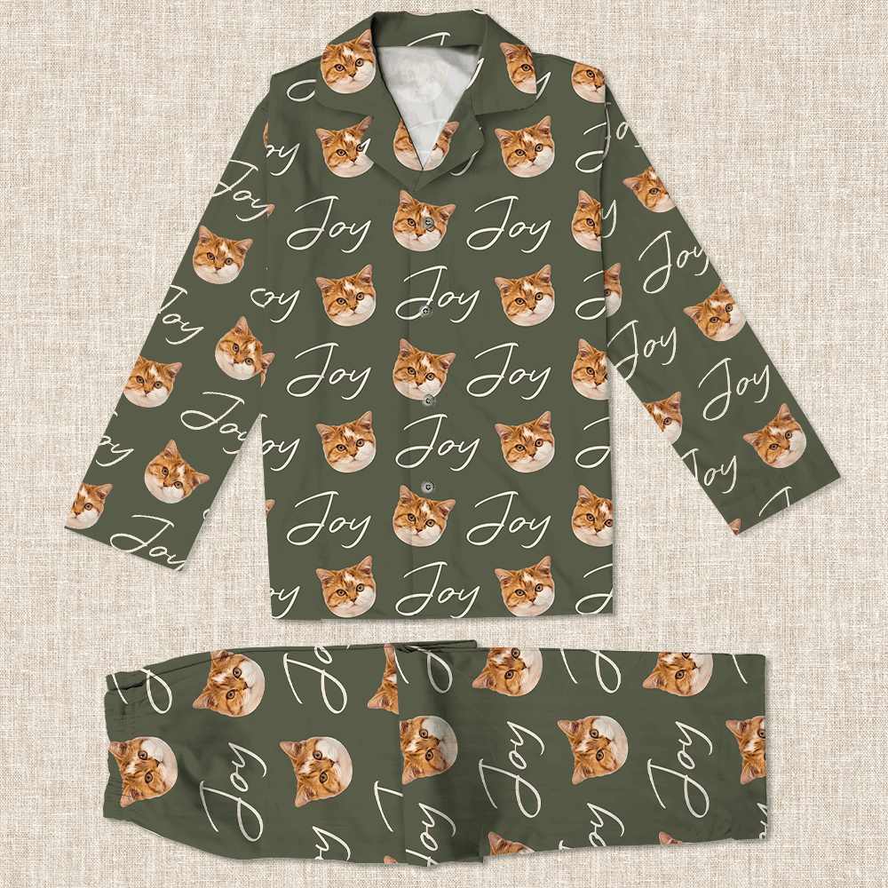 Custom Photo And Name Vintage Cat Pajamas TA29 889894