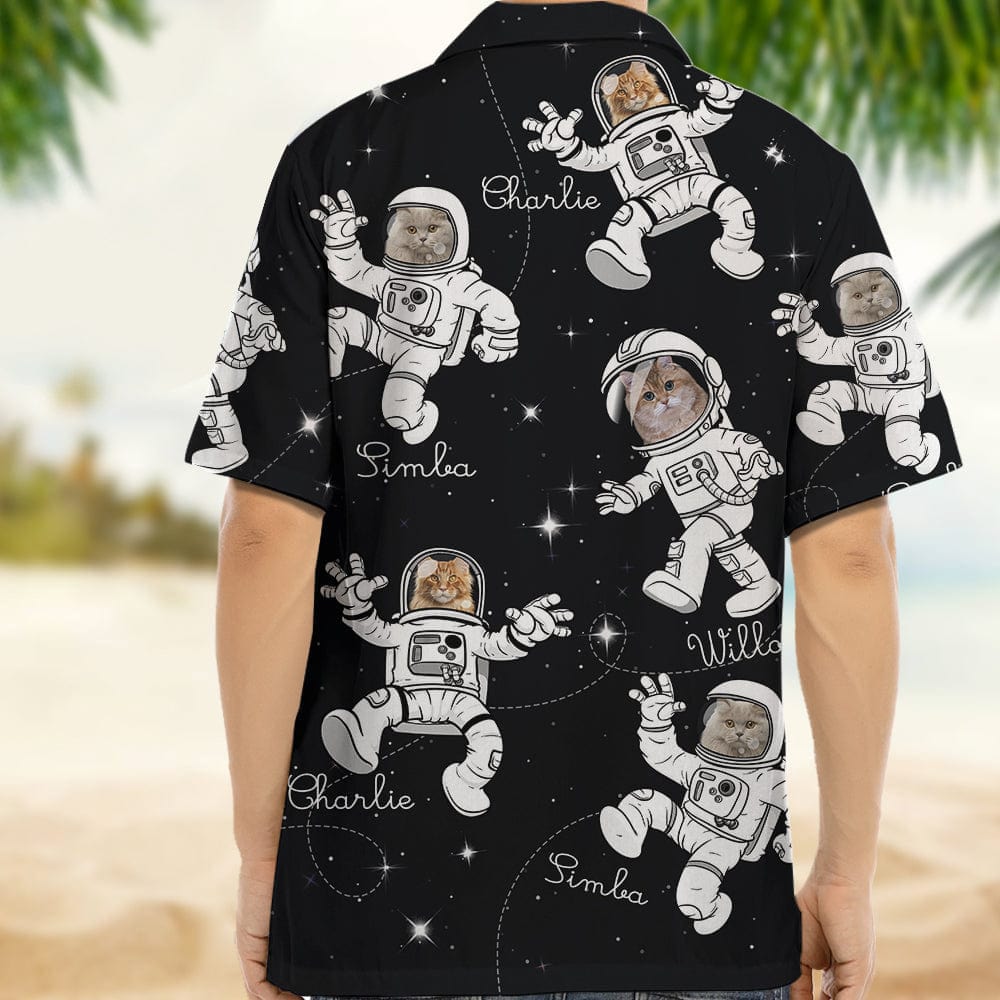 Custom Photo Astronaut For Cat Lover Hawaiian Shirt N304 889257