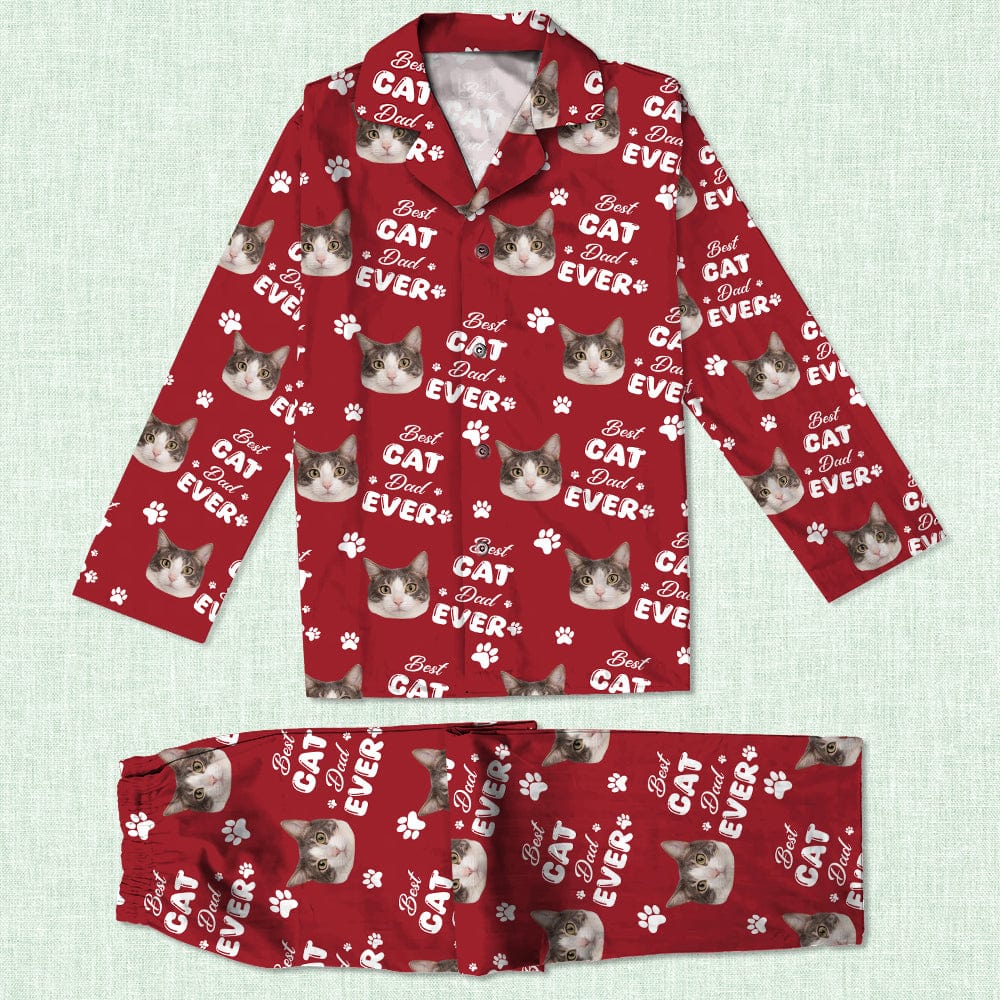Custom Photo Best Dog Dad Ever, Best Dog Mom Ever, Best Cat Dad Ever, Best Cat Mom Ever Pajamas HA75 891786