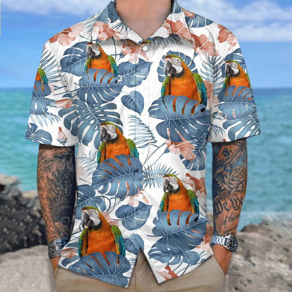 Custom Photo Birds Men's Hawaiian Shirt TA29 889274
