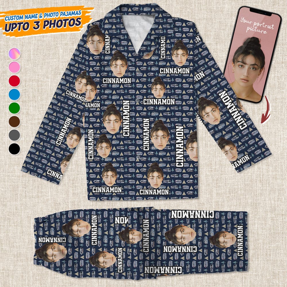 Custom Photo Camping Car Pattern Pajamas K228 888772