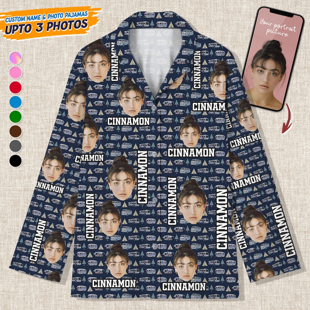 Custom Photo Camping Car Pattern Pajamas K228 888772