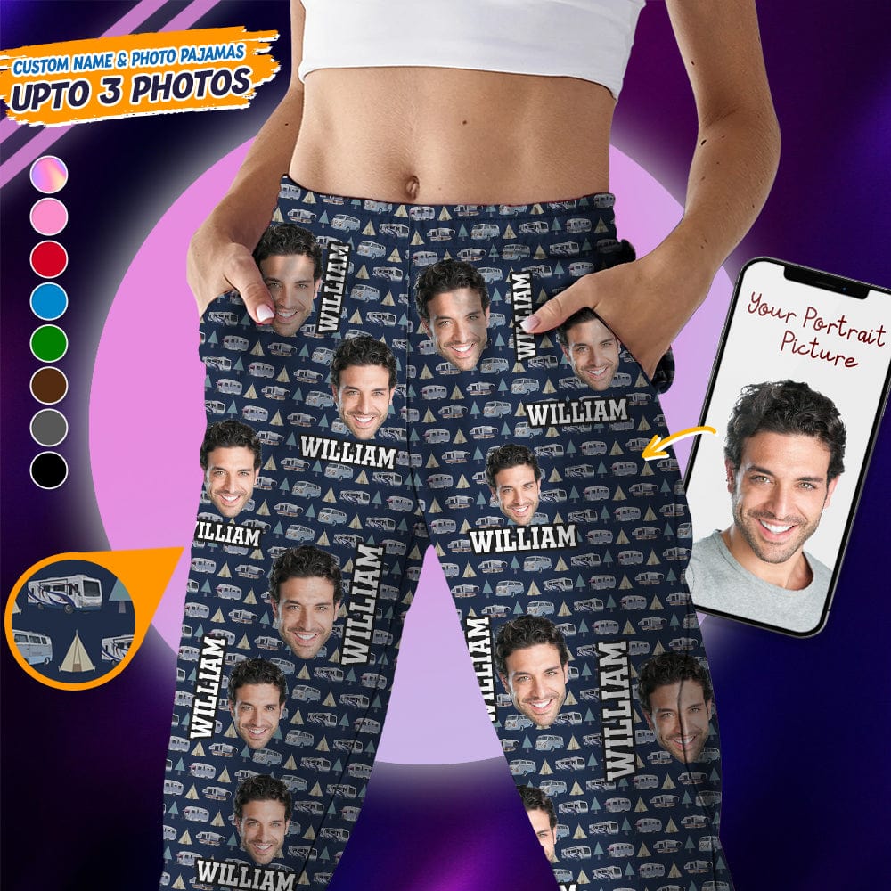 Custom Photo Camping Car Pattern Pajamas K228 888772