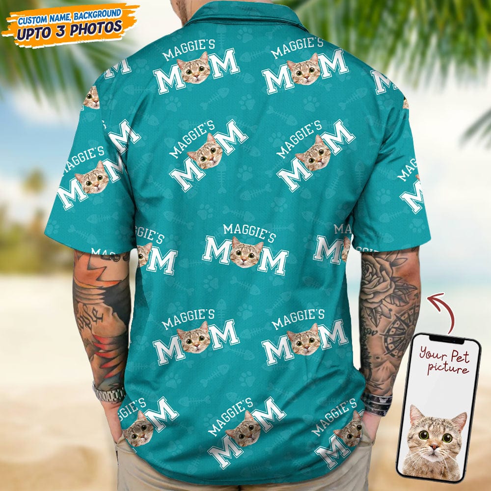 Custom Photo Cat Dad Cat Mom Hawaii Shirt TA29 889270