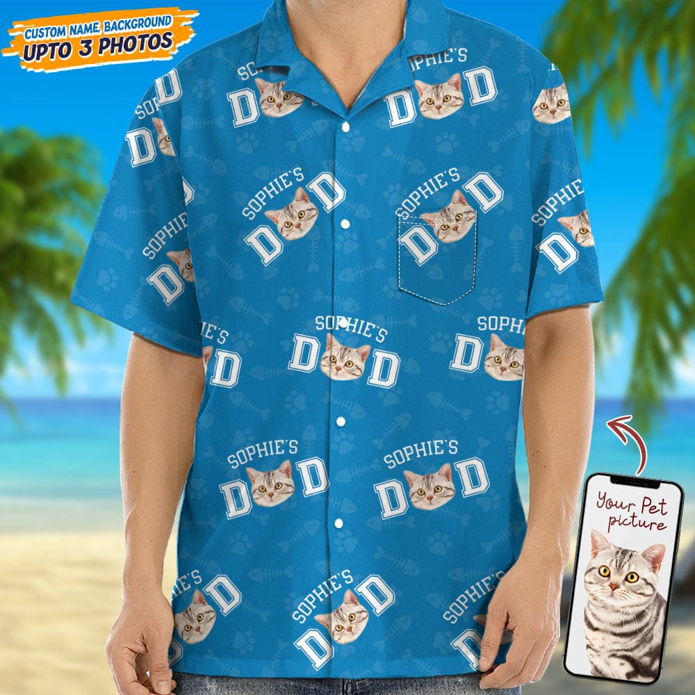 Custom Photo Cat Dad Cat Mom Hawaii Shirt TA29 889270
