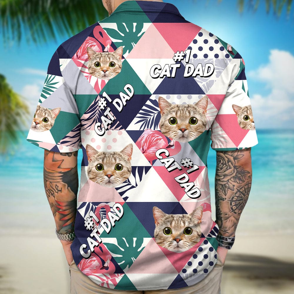 Custom Photo Cat Dad Cat Mom Hawaii Shirt N304 889280