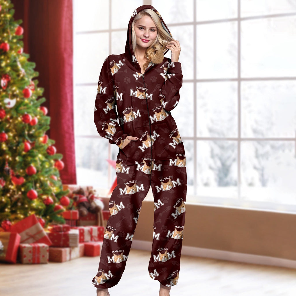 Custom Photo Cat Dad Cat Mom Onesie Pajamas For Cat Lovers HO82 893228