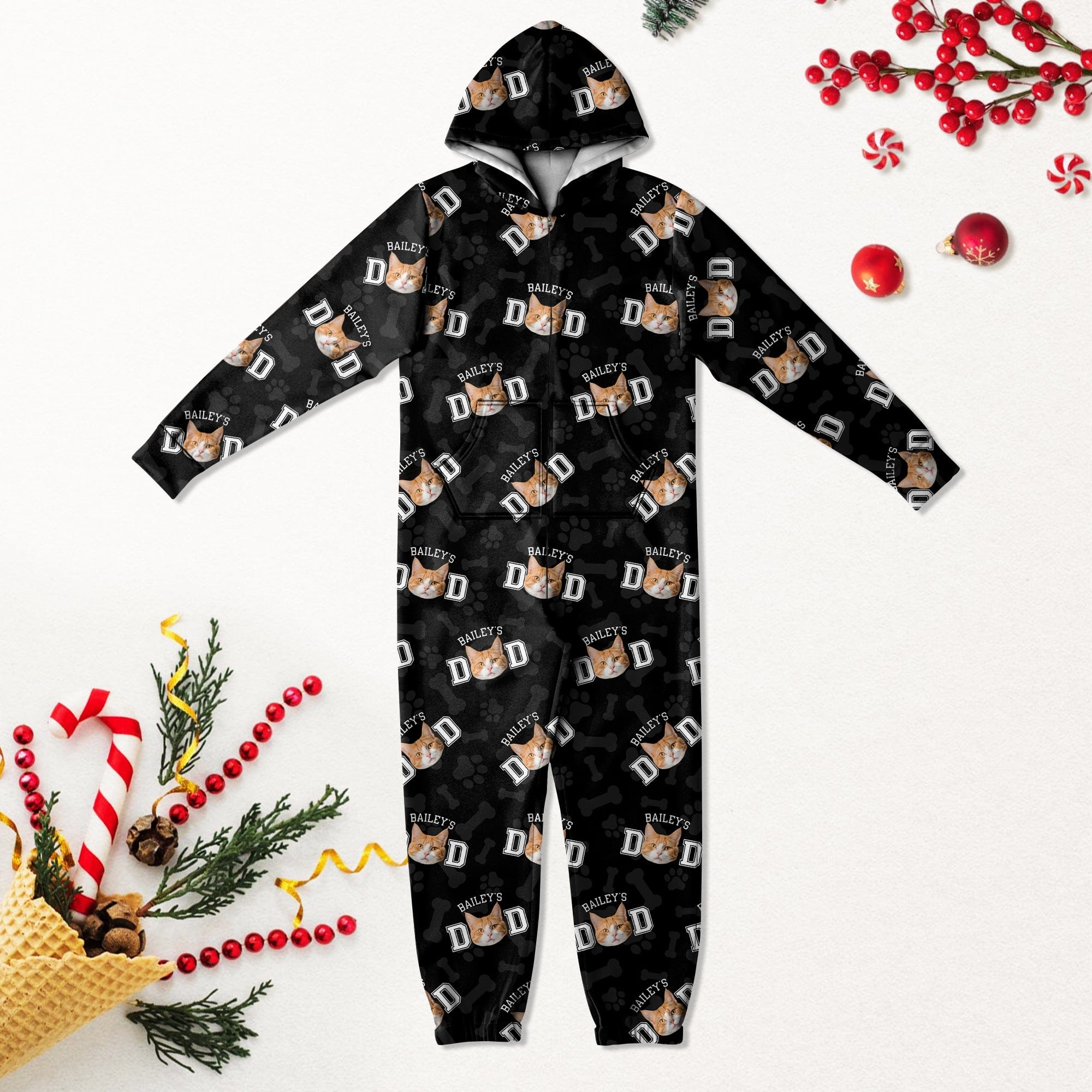 Custom Photo Cat Dad Cat Mom Onesie Pajamas For Cat Lovers HO82 893228