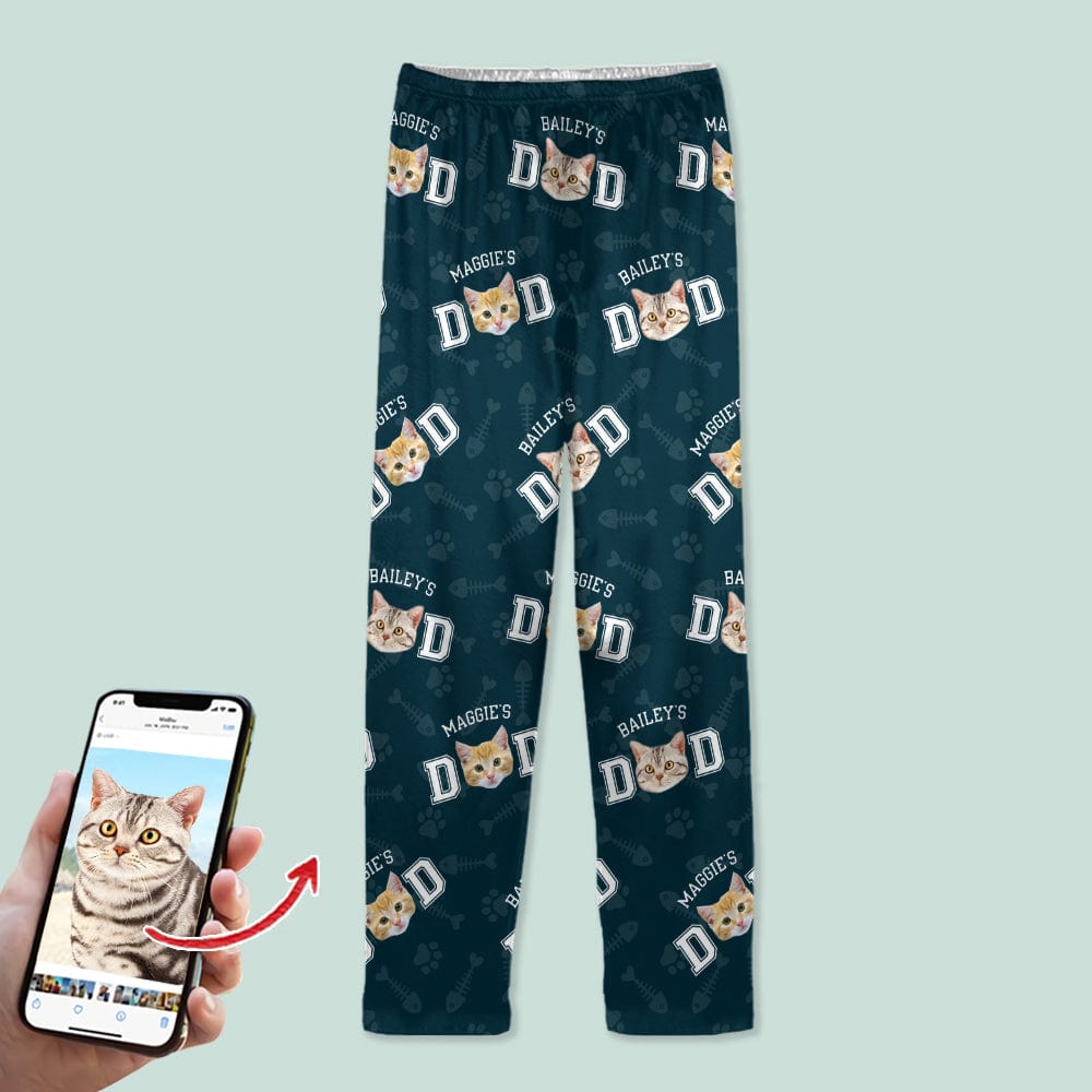 Custom Photo Cat Dad Cat Mom Pajamas N304 888805