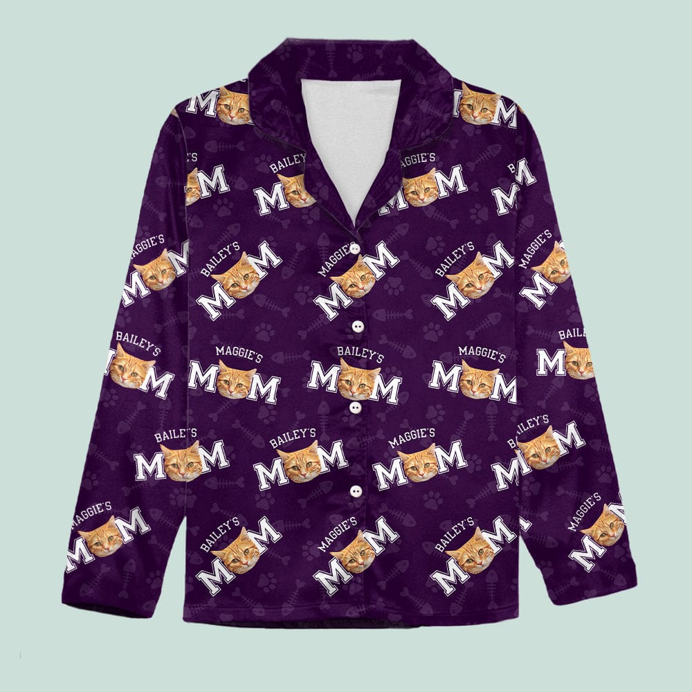 Custom Photo Cat Dad Cat Mom Pajamas N304 888805