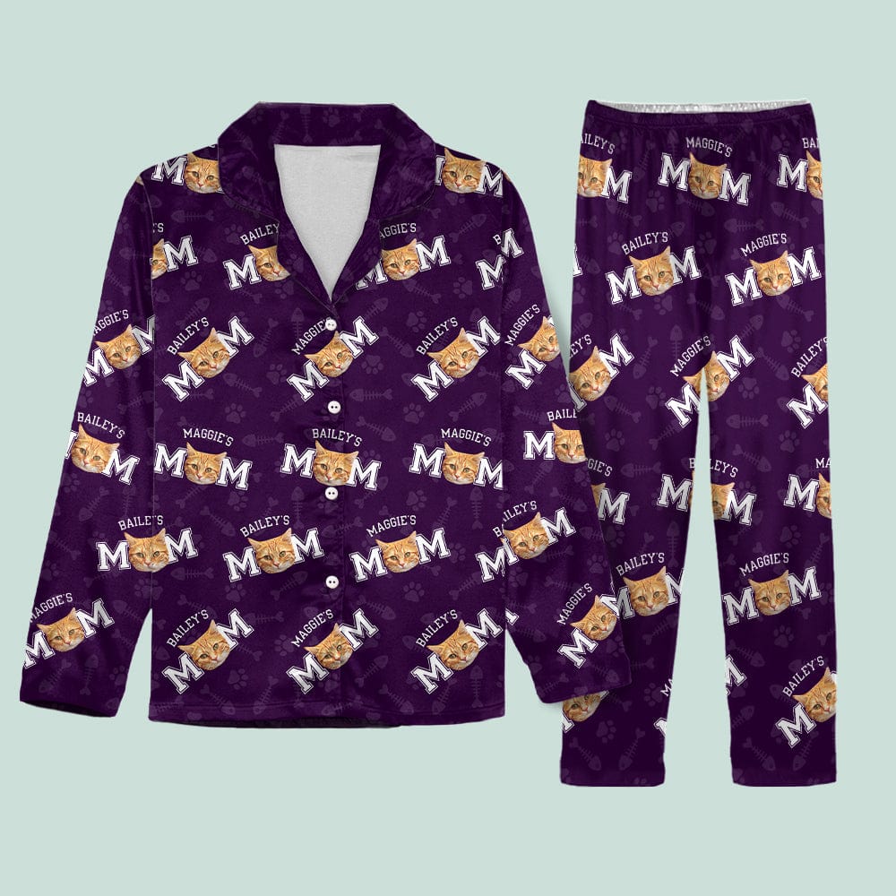 Custom Photo Cat Dad Cat Mom Pajamas N304 888805