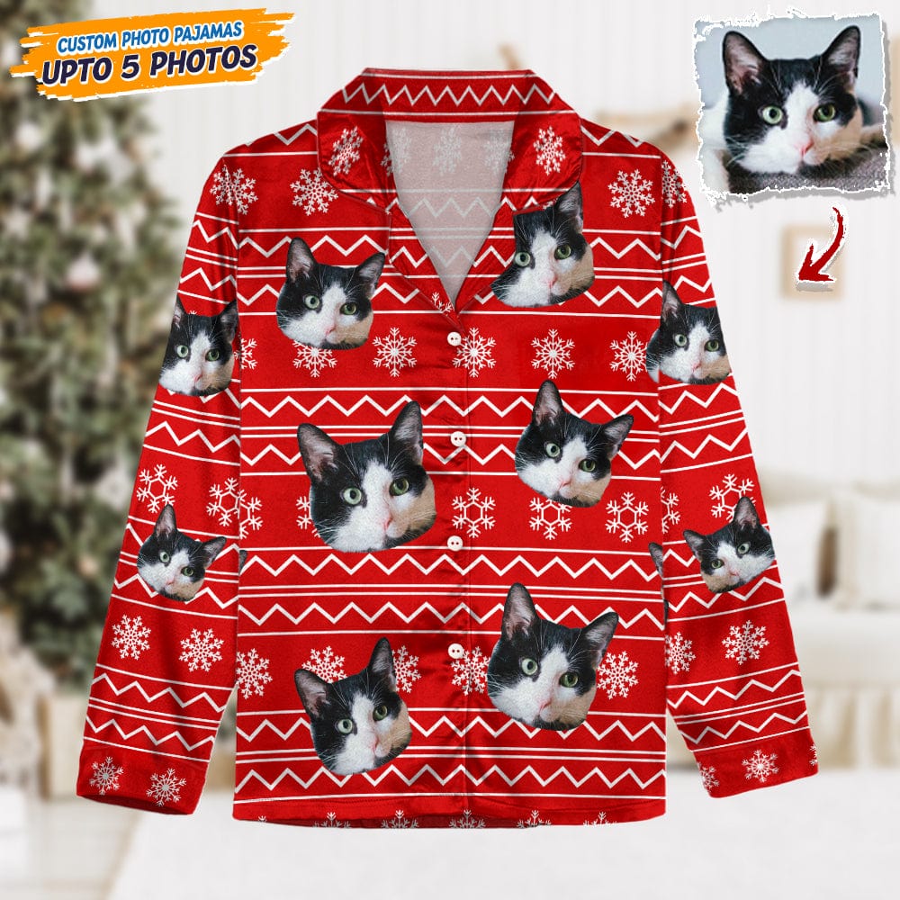 Custom Photo Christmas Cat Pajamas HO82 N304 888665