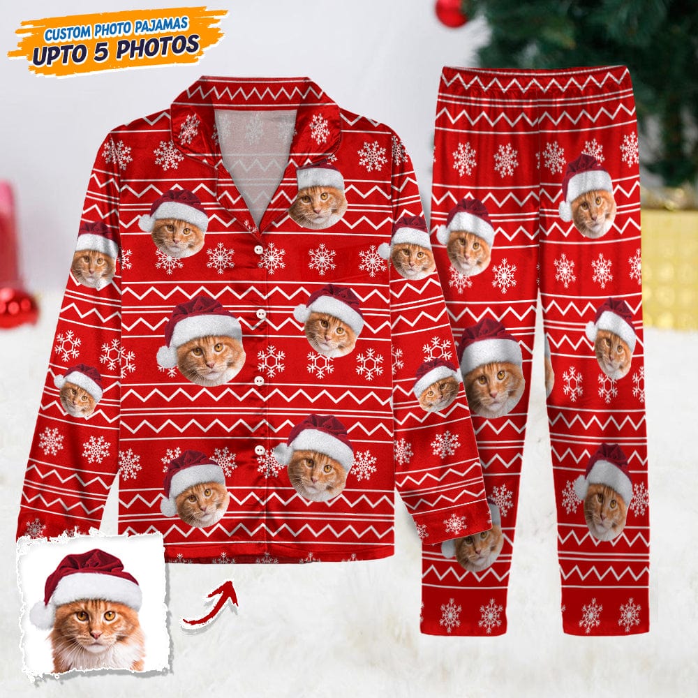 Custom Photo Christmas Cat Pajamas HO82 N304 888665