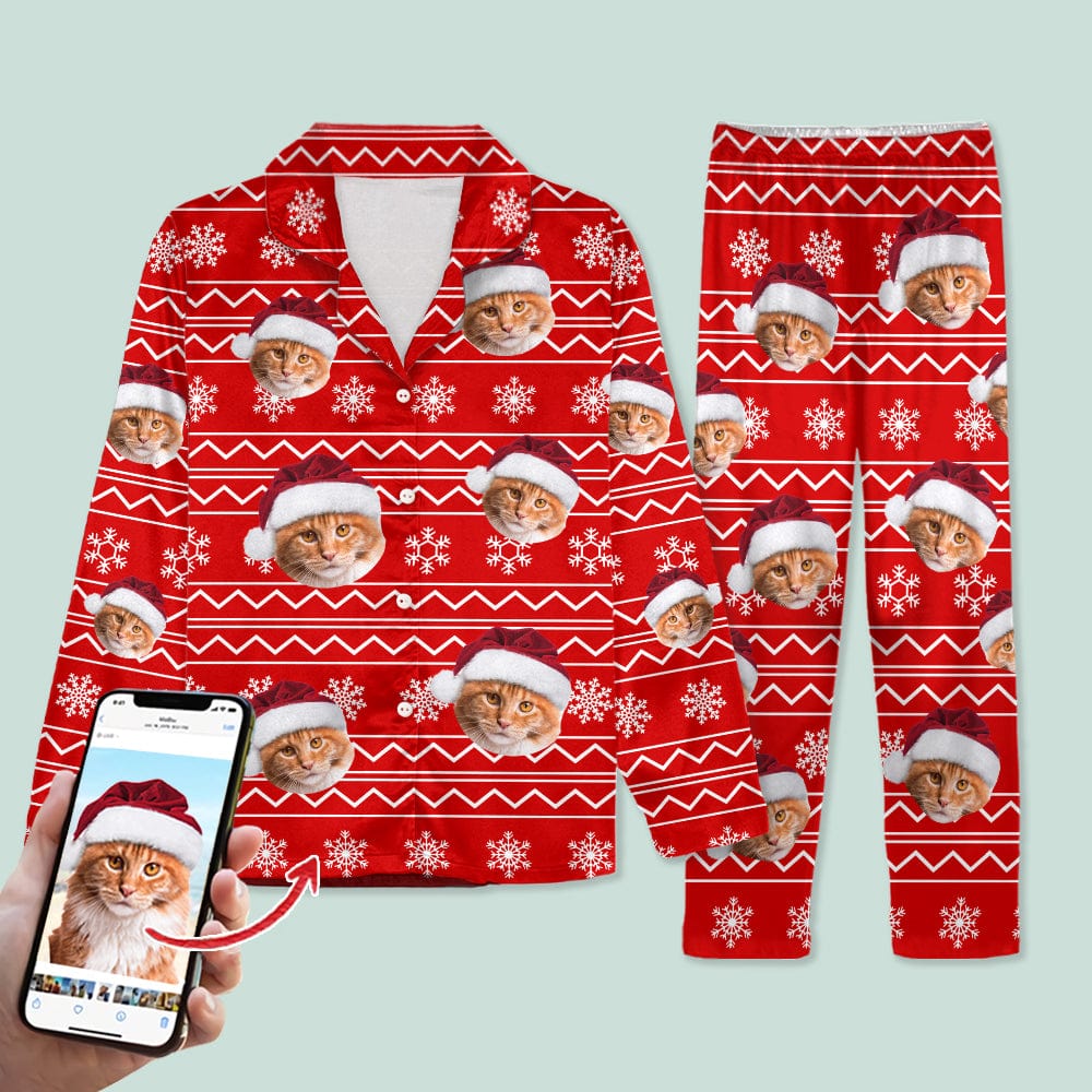 Custom Photo Christmas Cat Pajamas HO82 N304 888665