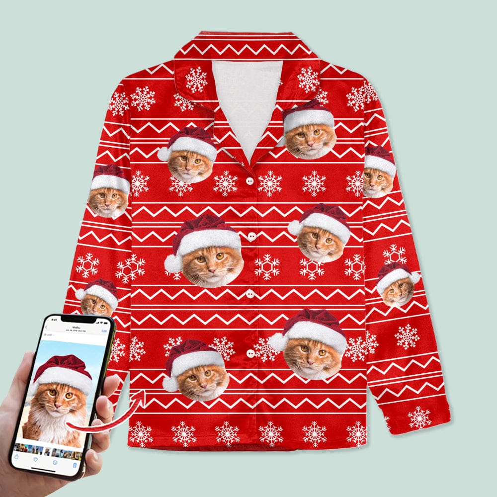 Custom Photo Christmas Cat Pajamas HO82 N304 888665
