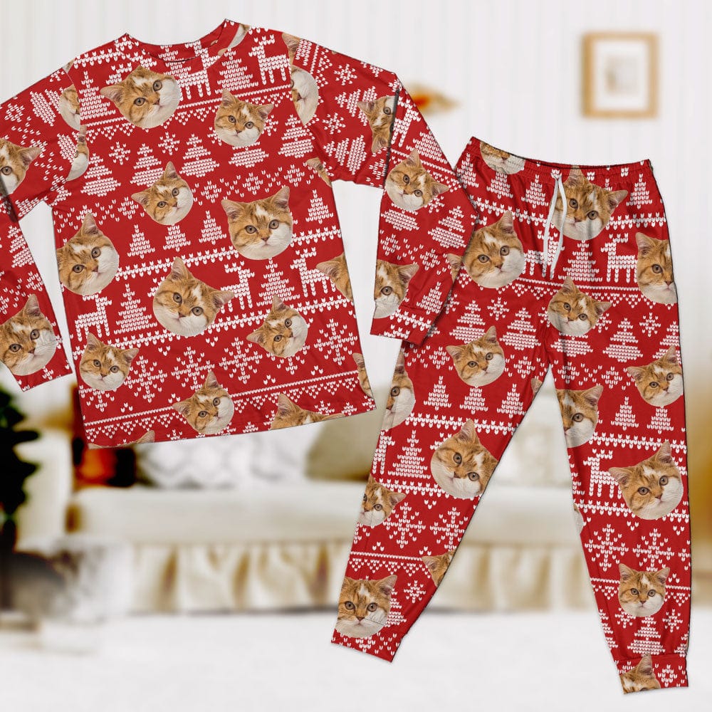 Custom Photo Christmas Cat Sleepwear TA29 889856
