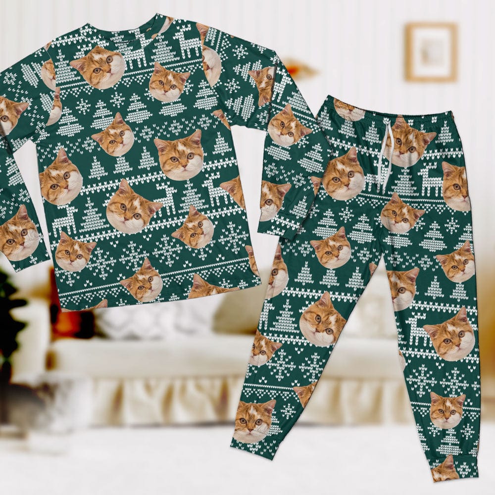 Custom Photo Christmas Cat Sleepwear TA29 889856
