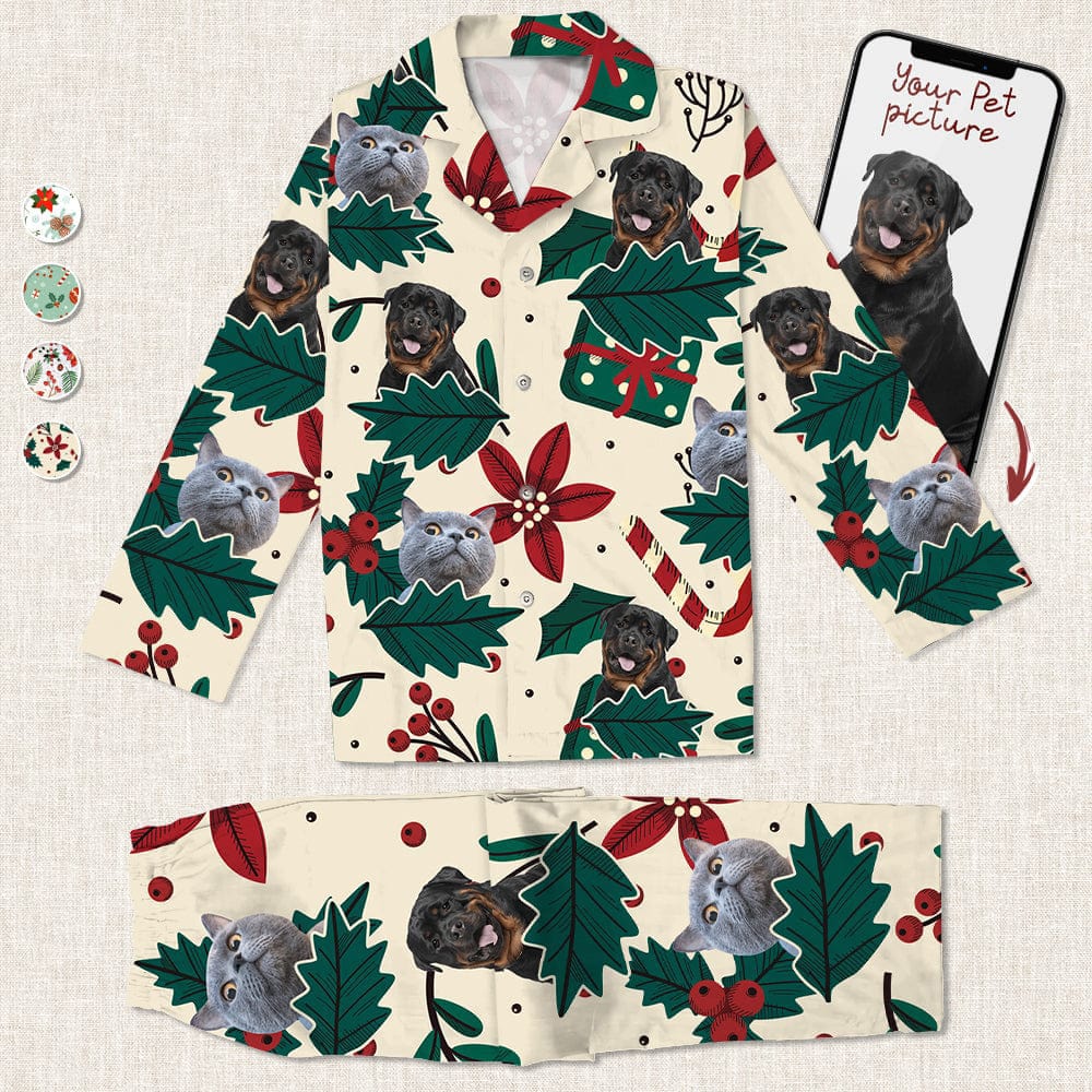 Custom Photo Christmas Dog Cat Pajamas K228 888712