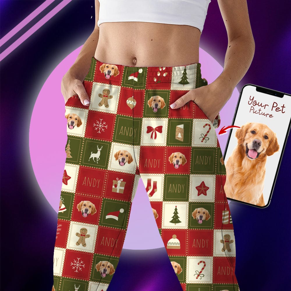 Custom Photo Christmas Icon Dog Cat Pajamas DA199 890121