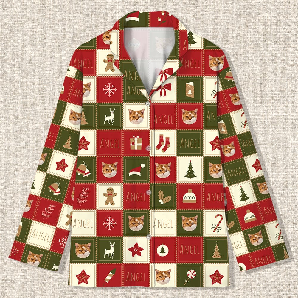 Custom Photo Christmas Icon Dog Cat Pajamas DA199 890121