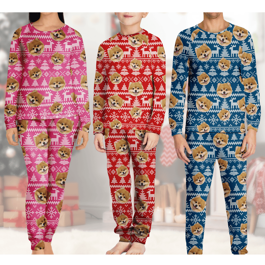 Custom Photo Christmas Matching Dog Sleepwear N304 889858