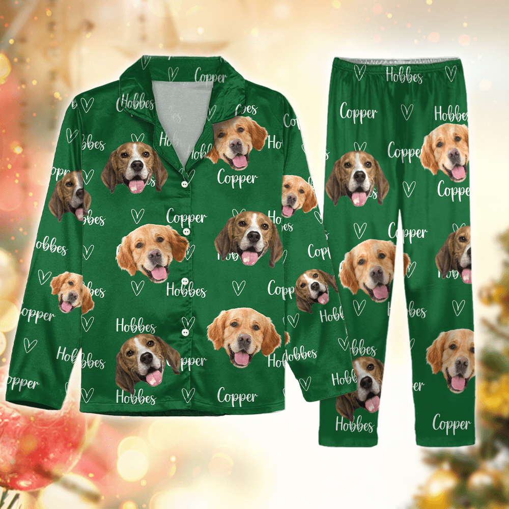 Custom Photo Colorful Lovely Lettering For Dog Lovers Pajamas N304 889914