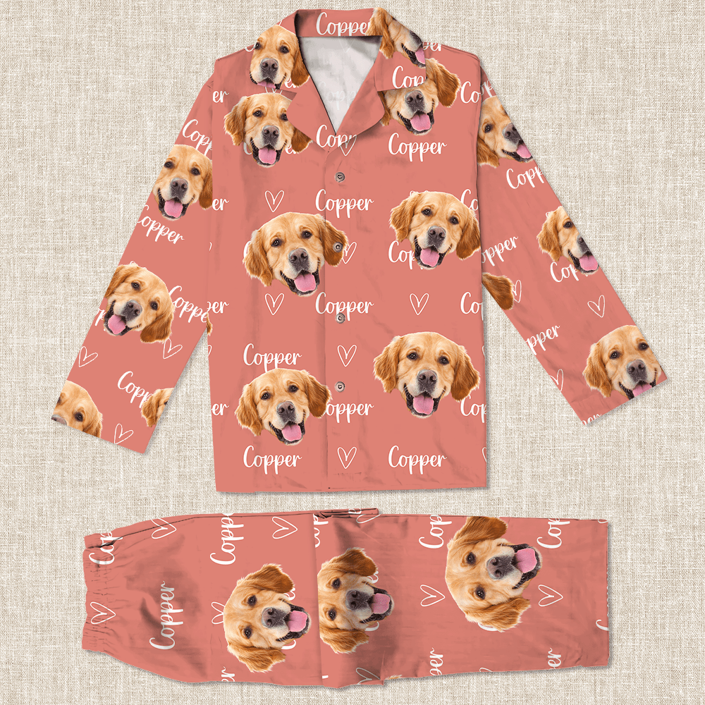Custom Photo Colorful Lovely Lettering For Dog Lovers Pajamas N304 889914