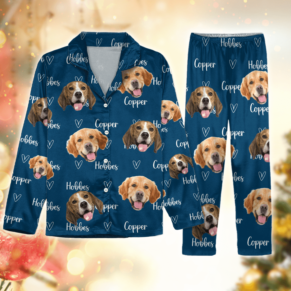 Custom Photo Colorful Lovely Lettering For Dog Lovers Pajamas N304 889914