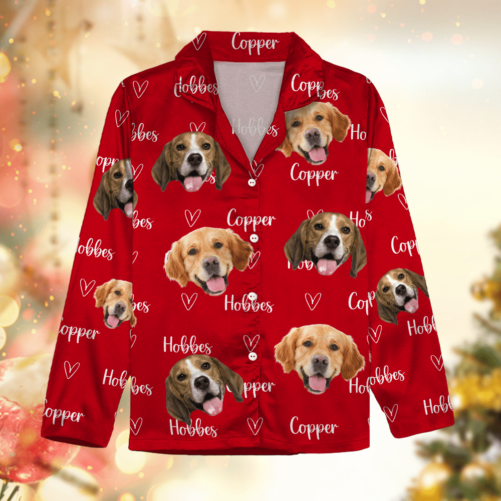 Custom Photo Colorful Lovely Lettering For Dog Lovers Pajamas N304 889914