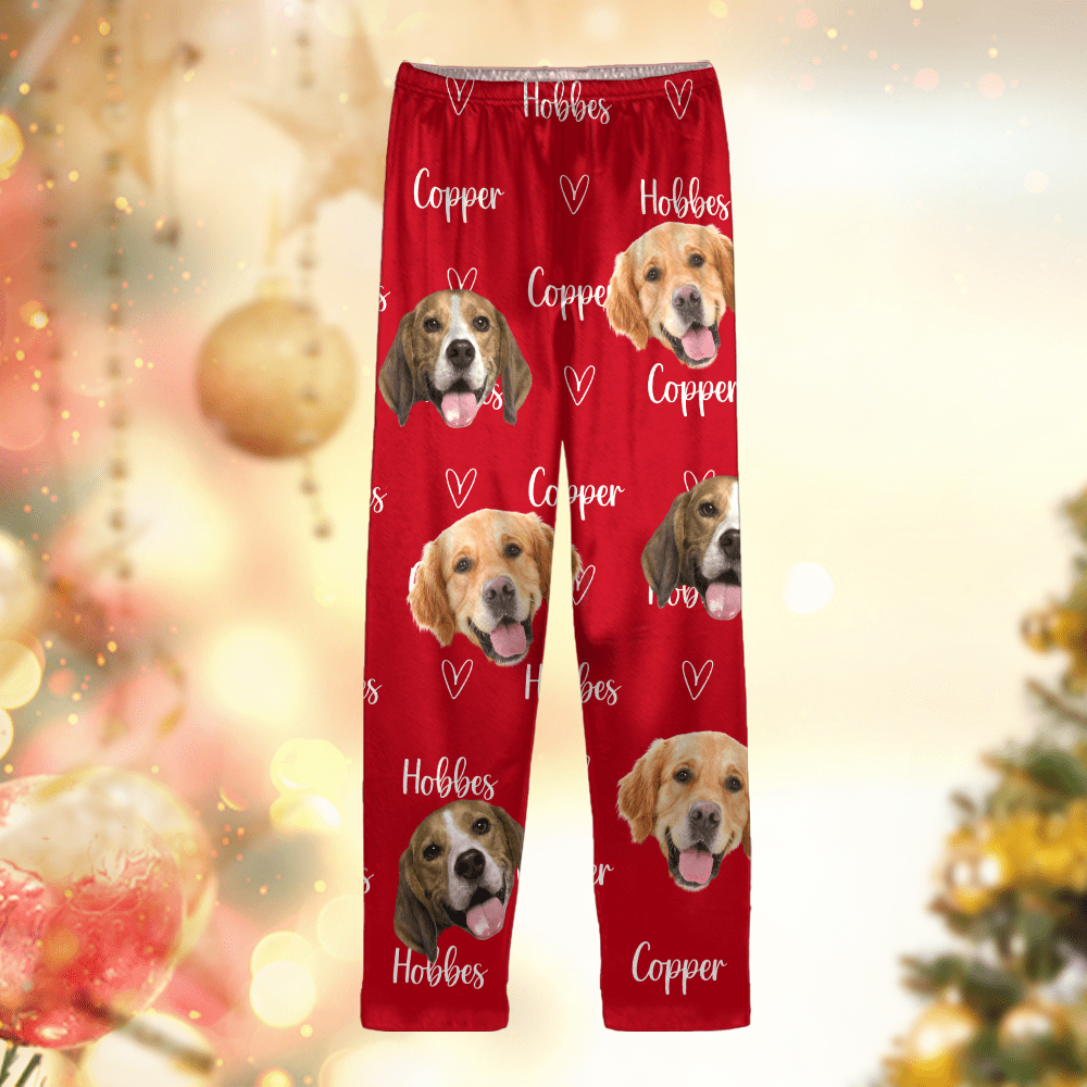 Custom Photo Colorful Lovely Lettering For Dog Lovers Pajamas N304 889914