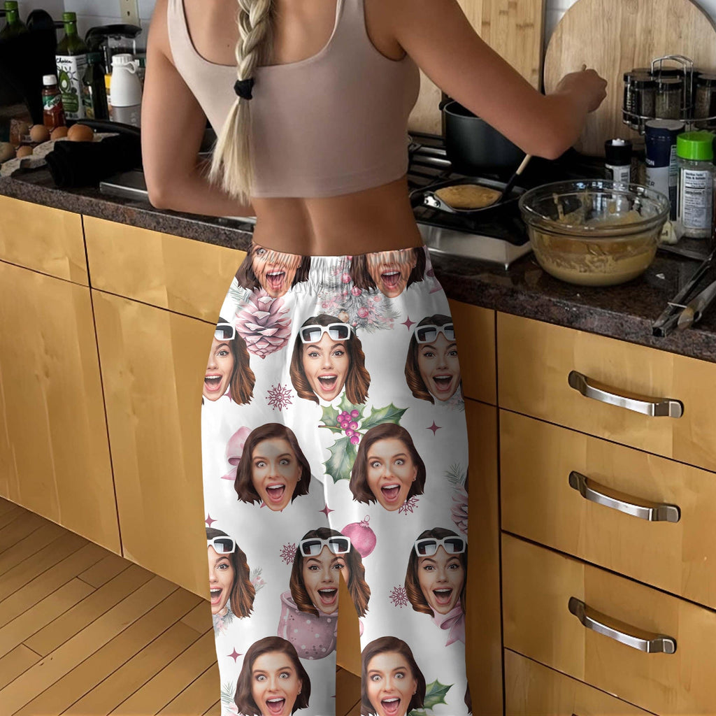 Custom Photo Coquette Bows Christmas Pajamas Funny Gift For Bestie LM32 895006