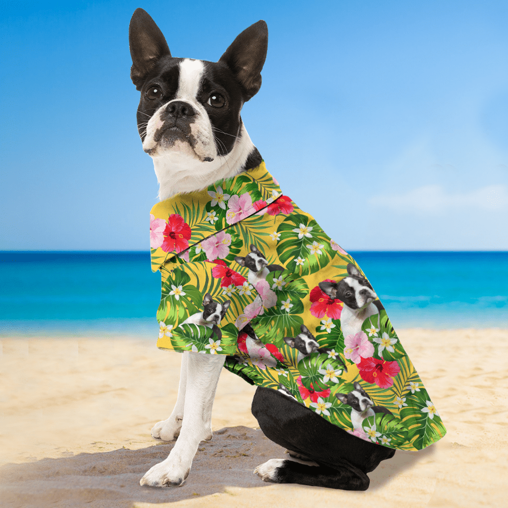 Custom Photo Cute Dog Face Dog Hawaii Shirt TH10 891207