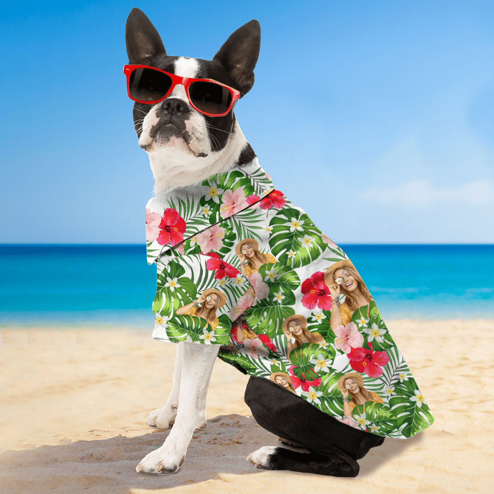 Custom Photo Cute Dog Face Dog Hawaii Shirt TH10 891207